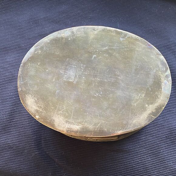 Vintage 1975 Metzke Brass With Pewter Butterfly Trinket Box. 3”x4”x6”. - Picture 5 of 12